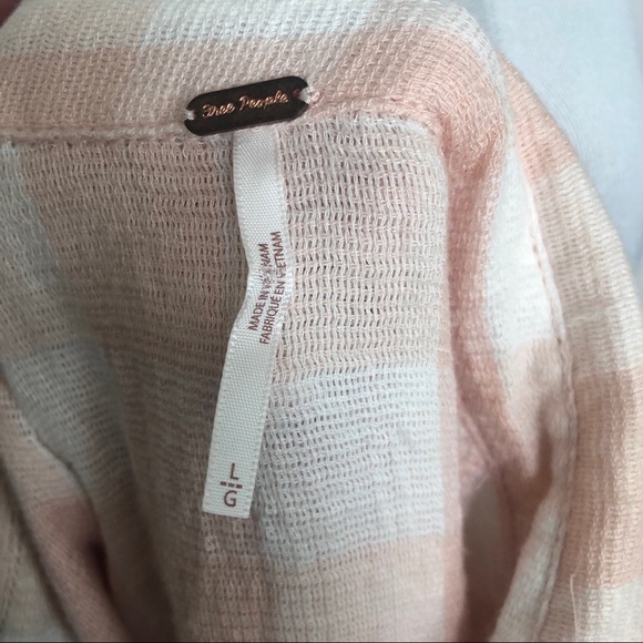 ❌SOLD❌Free People Check Plaid Sleeveless Top Fray - Picture 6 of 7